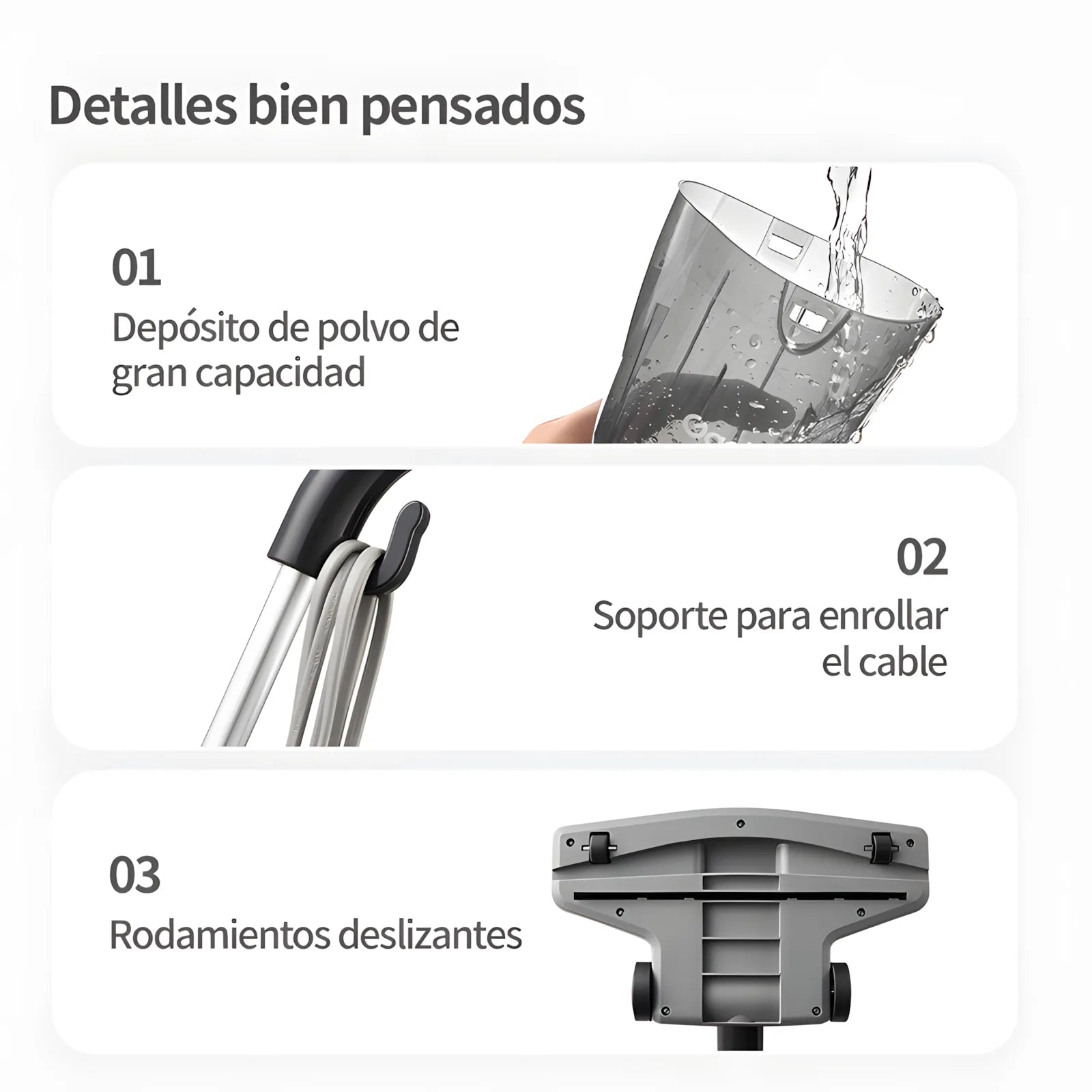 Aspiradora Gaabor 2 en 1 Smart Sweep GVCW-M15AS