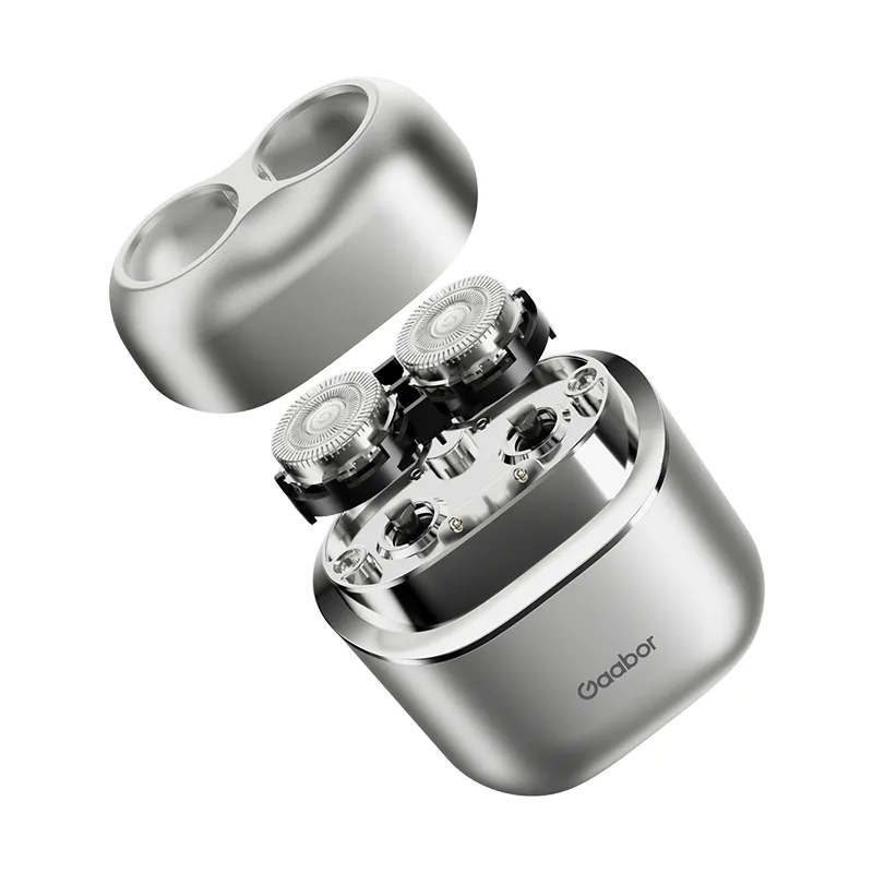Gaabor Silver Pocket Electric Shaver and Razor for Men ER-T01A